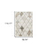 3' X 5' Beige Grey Tan And Brown Geometric Power Loom Stain Resistant Area Rug
